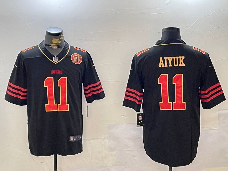 Men San Francisco 49ers #11 Aiyuk Black Gold 2024 Nike Limited NFL Jersey style 12304->san francisco 49ers->NFL Jersey